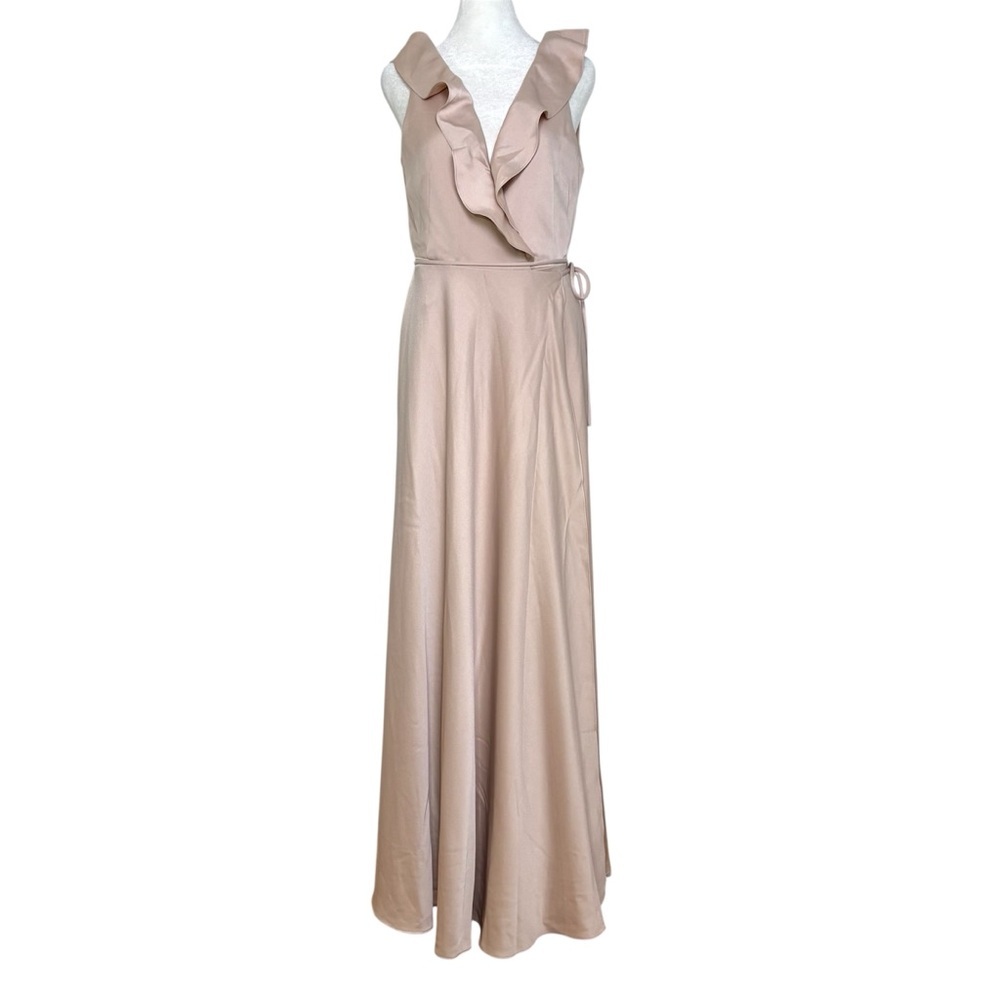 NWT BHLDN Sachin & Babi Tansy Satin Charmeuse Maxi Dress Pink Nude Blush Size 6 - Picture 13 of 16